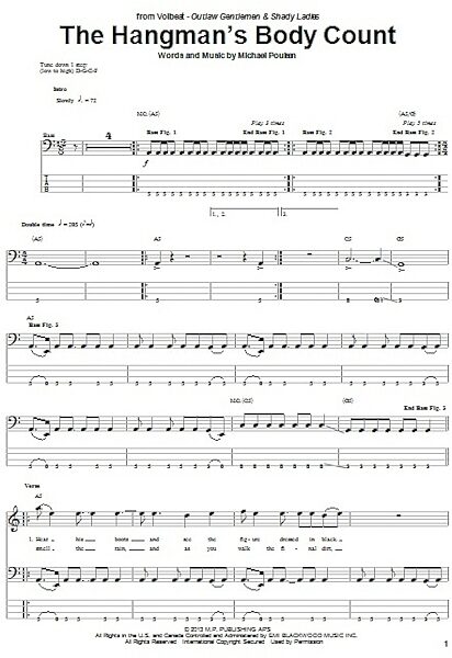 open zoom image for The Hangman's Body Count - Bass Tab, New, Main