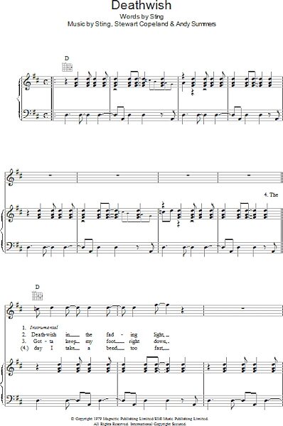 open zoom image for Deathwish - Piano/Vocal/Guitar, New, Main