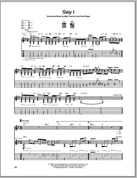 open zoom image for Say I - Guitar TAB, New, Main