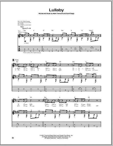 open zoom image for Lullaby - Guitar TAB, New, Main