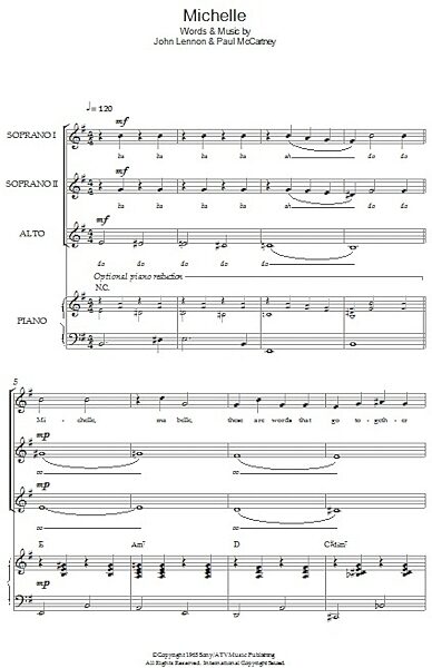open zoom image for Michelle - Choral, New, Main