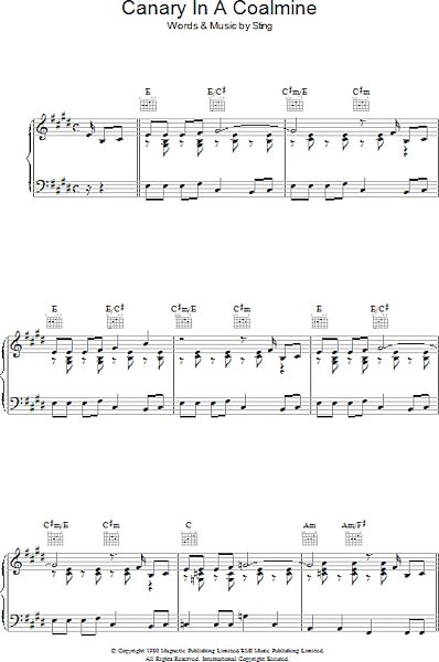 open zoom image for Canary In A Coalmine - Piano/Vocal/Guitar, New, Main