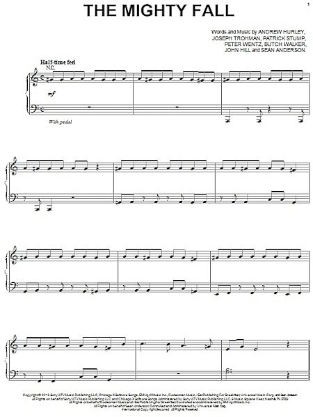open zoom image for The Mighty Fall - Piano/Vocal/Guitar, New, Main