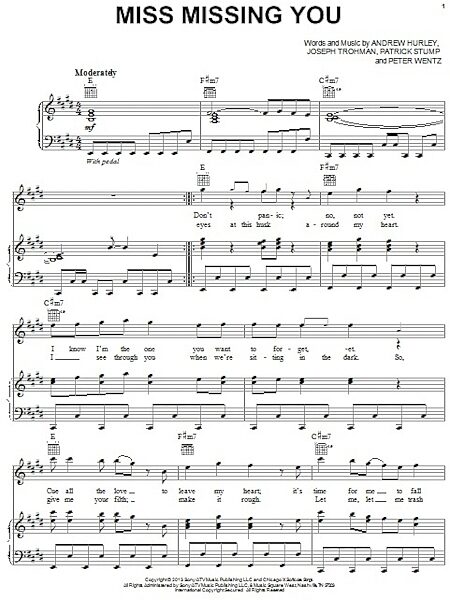 open zoom image for Miss Missing You - Piano/Vocal/Guitar, New, Main