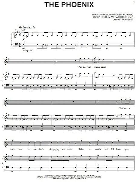 open zoom image for The Phoenix - Piano/Vocal/Guitar, New, Main