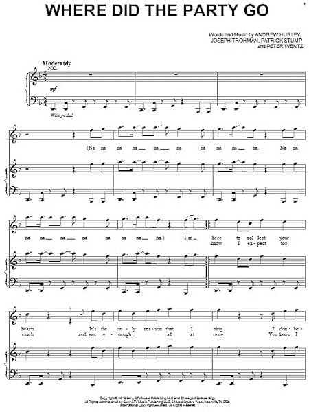 open zoom image for Where Did The Party Go - Piano/Vocal/Guitar, New, Main