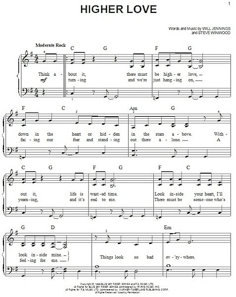 open zoom image for Higher Love - Easy Piano, New, Main