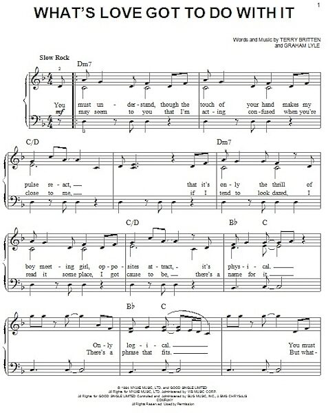 open zoom image for What's Love Got To Do With It - Easy Piano, New, Main