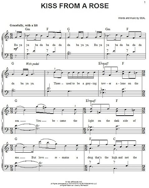 open zoom image for Kiss From A Rose - Easy Piano, New, Main
