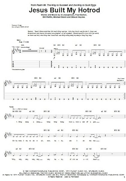 open zoom image for Jesus Built My Hotrod - Guitar TAB, New, Main