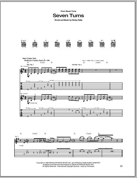 open zoom image for Seven Turns - Guitar TAB, New, Main