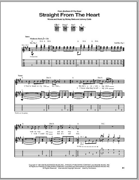 open zoom image for Straight From The Heart - Guitar TAB, New, Main