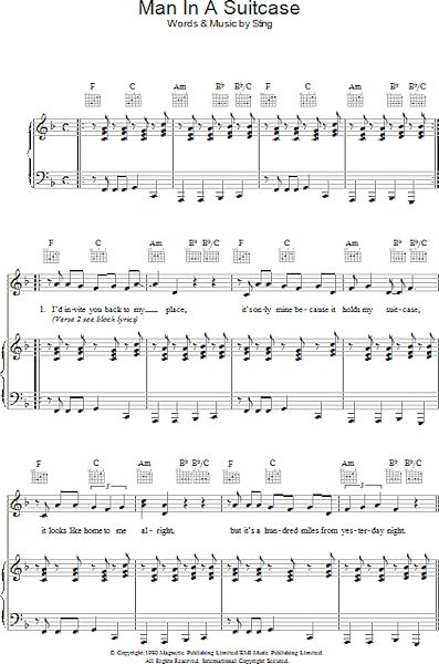 open zoom image for Man In A Suitcase - Piano/Vocal/Guitar, New, Main