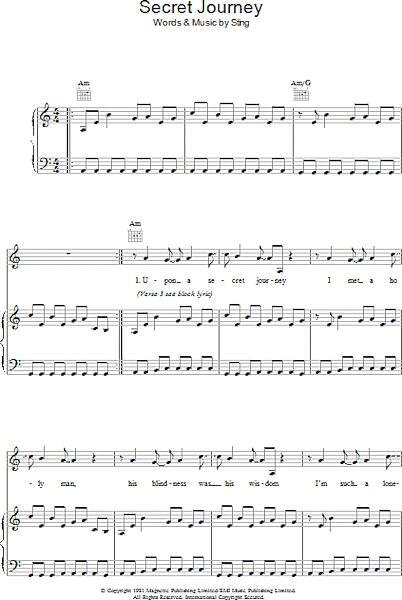 open zoom image for Secret Journey - Piano/Vocal/Guitar, New, Main