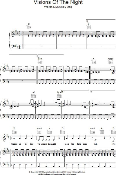 open zoom image for Visions Of The Night - Piano/Vocal/Guitar, New, Main