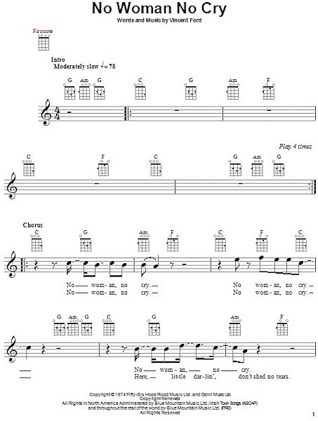 open zoom image for No Woman No Cry - Ukulele, New, Main
