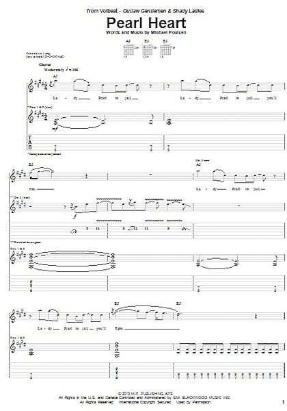 open zoom image for Pearl Heart - Guitar TAB, New, Main