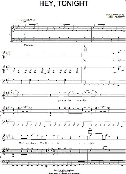 open zoom image for Hey, Tonight - Piano/Vocal/Guitar, New, Main