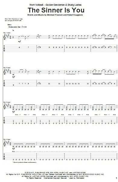 open zoom image for The Sinner Is You - Guitar TAB, New, Main
