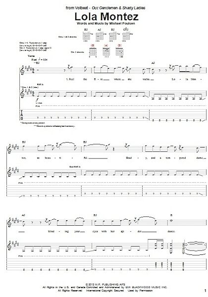 open zoom image for Lola Montez - Guitar TAB, New, Main