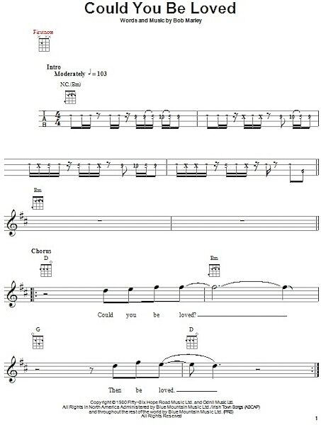 open zoom image for Could You Be Loved - Ukulele, New, Main