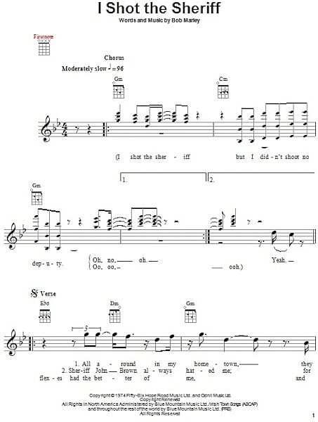 open zoom image for I Shot The Sheriff - Ukulele, New, Main
