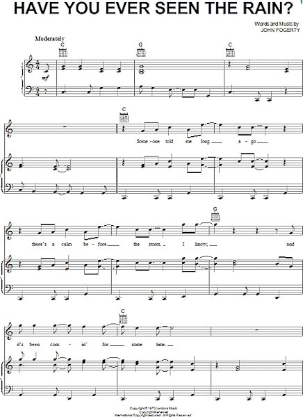 open zoom image for Have You Ever Seen The Rain? - Piano/Vocal/Guitar, New, Main