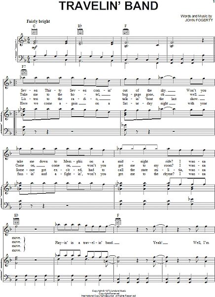 open zoom image for Travelin' Band - Piano/Vocal/Guitar, New, Main