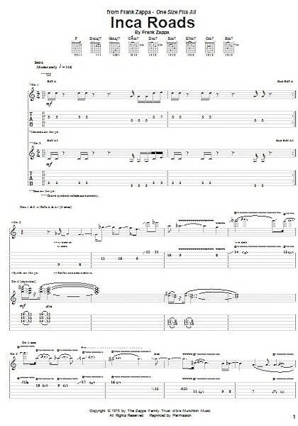 open zoom image for Inca Roads - Guitar TAB, New, Main
