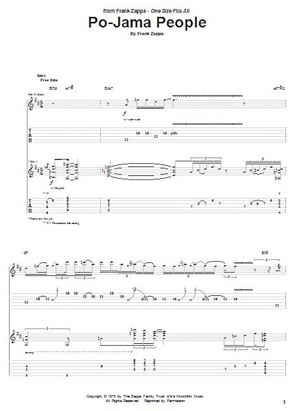 open zoom image for Po-Jama People - Guitar TAB, New, Main