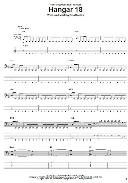 open zoom image for Hangar 18 - Bass Tab, New, Main