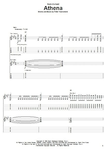 open zoom image for Athena - Guitar TAB, New, Main