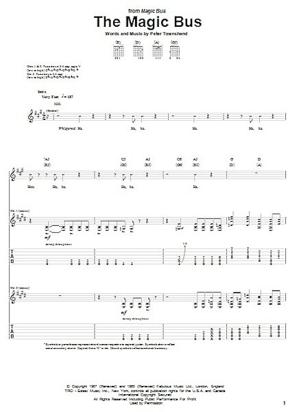 open zoom image for The Magic Bus - Guitar TAB, New, Main