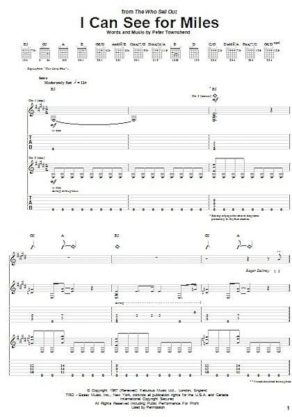 open zoom image for I Can See For Miles - Guitar TAB, New, Main