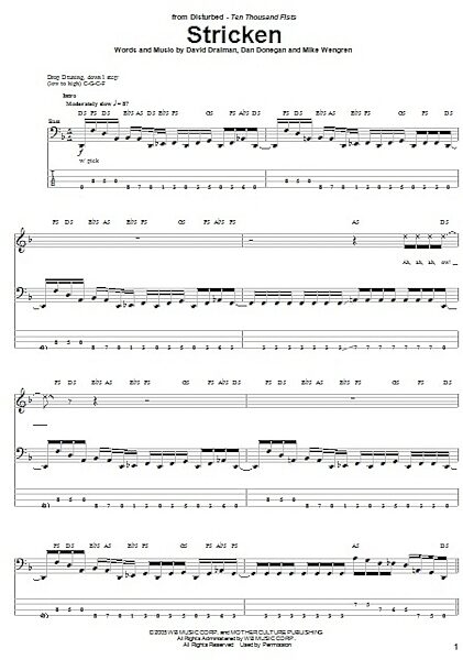 open zoom image for Stricken - Bass Tab, New, Main