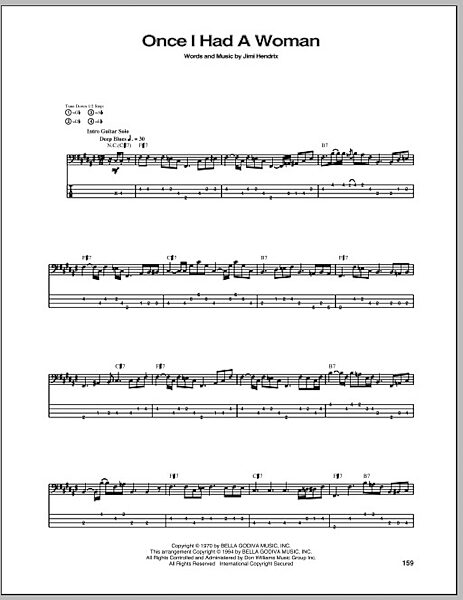 open zoom image for Once I Had A Woman - Bass Tab, New, Main