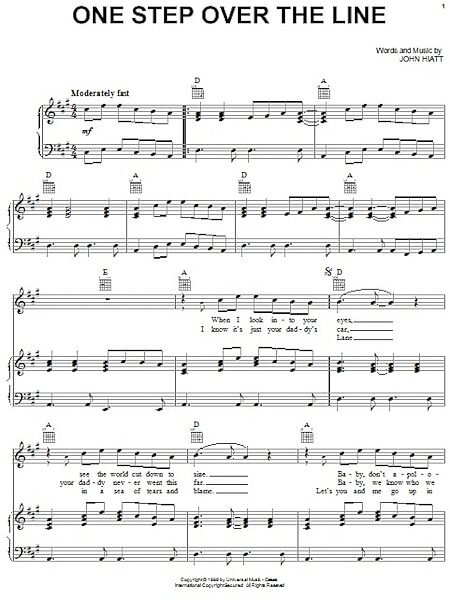 open zoom image for One Step Over The Line - Piano/Vocal/Guitar, New, Main