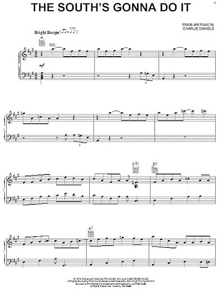 open zoom image for The South's Gonna Do It - Piano/Vocal/Guitar, New, Main