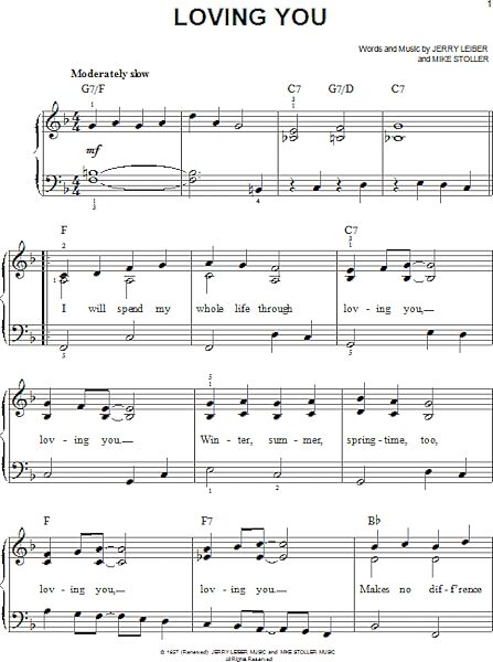 open zoom image for Loving You - Easy Piano, New, Main