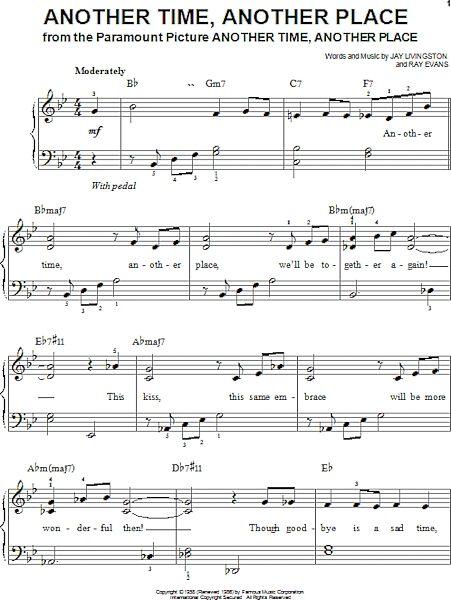 open zoom image for Another Time, Another Place - Easy Piano, New, Main