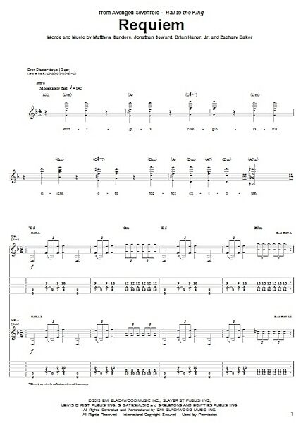 open zoom image for Requiem - Guitar TAB, New, Main