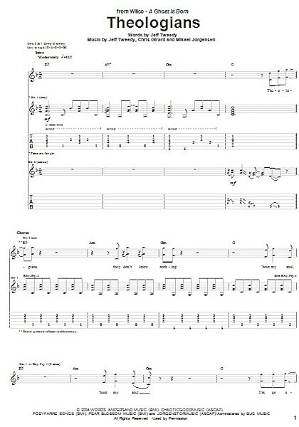 open zoom image for Theologians - Guitar TAB, New, Main