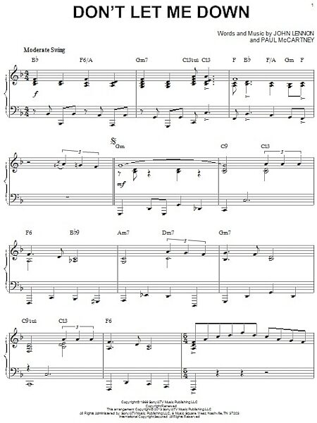 open zoom image for Don't Let Me Down - Piano Solo, New, Main