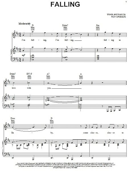 open zoom image for Falling - Piano/Vocal/Guitar, New, Main