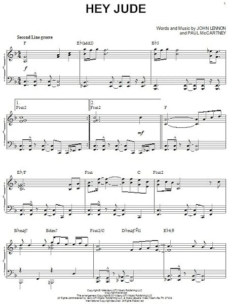 open zoom image for Hey Jude - Piano Solo, New, Main