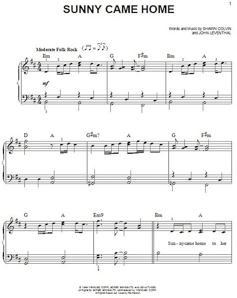 open zoom image for Sunny Came Home - Easy Piano, New, Main