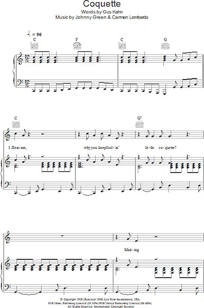 open zoom image for Coquette - Piano/Vocal/Guitar, New, Main
