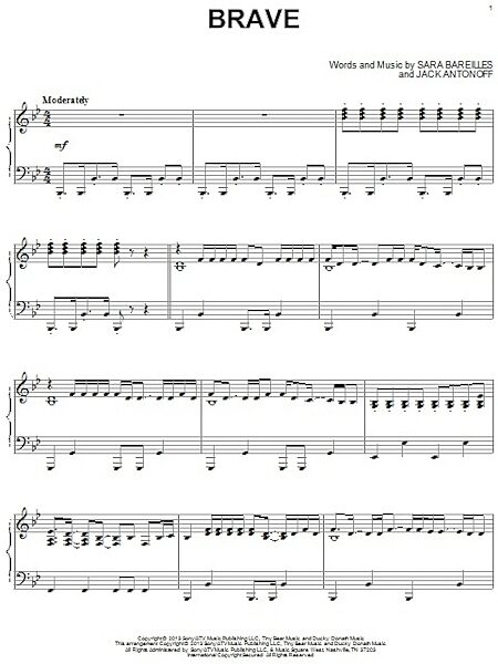open zoom image for Brave - Piano Solo, New, Main