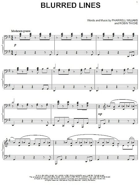 open zoom image for Blurred Lines - Piano Solo, New, Main