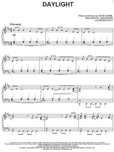 open zoom image for Daylight - Piano Solo, New, Main